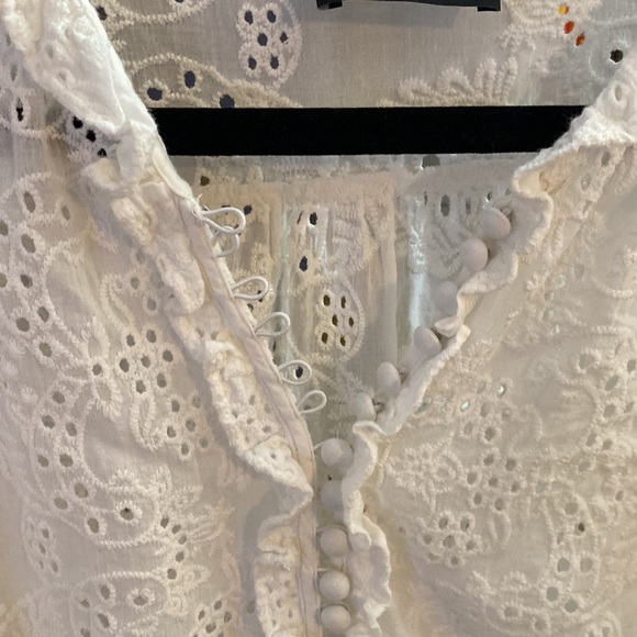 THE KOOPLES Flowy Ruffled Eyelet button top - Picture 4 of 5